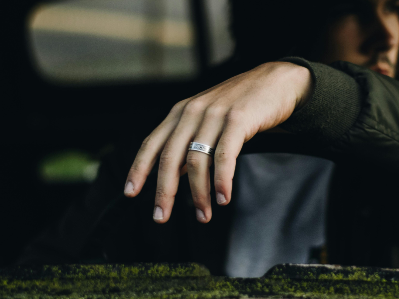 Patterned Wedding Bands for Men