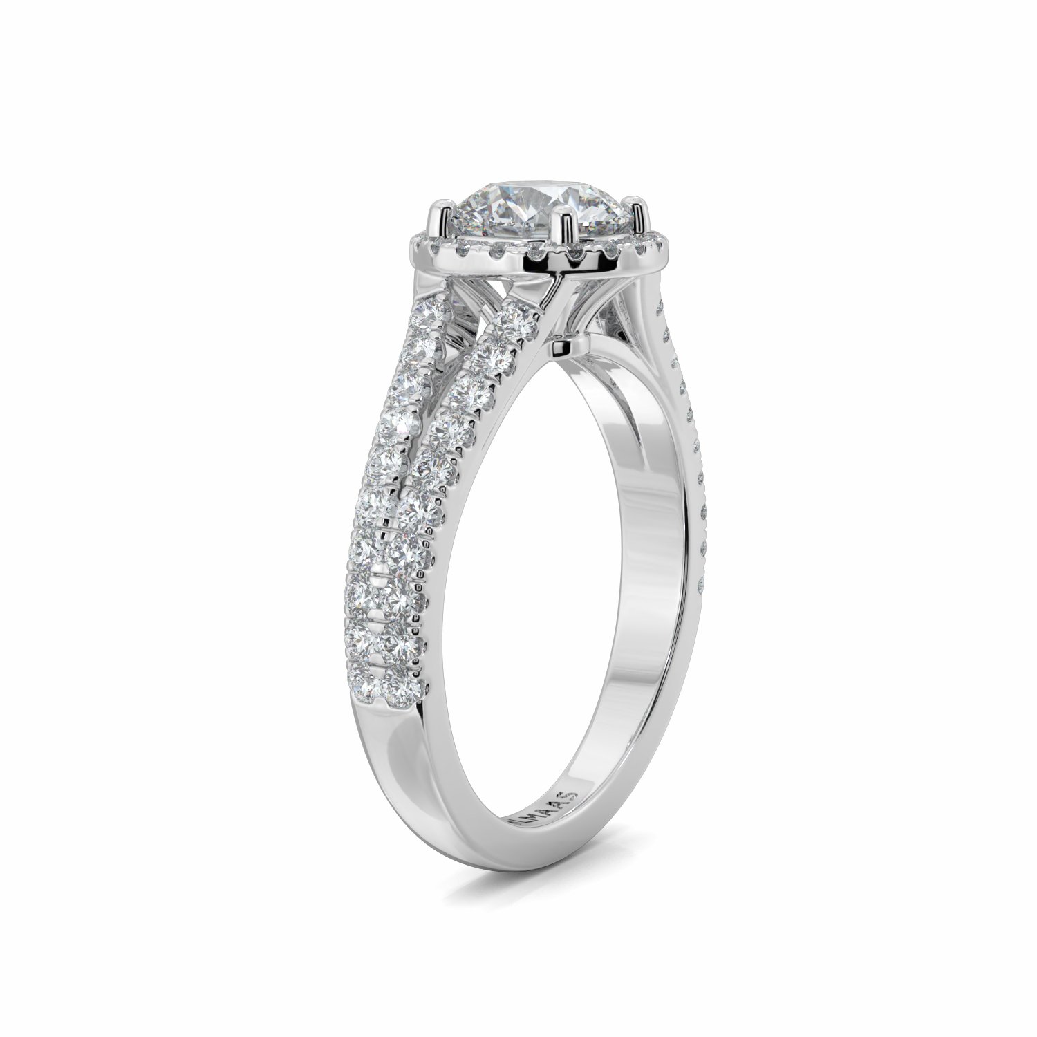 18K White Gold Freya Halo Engagement Ring