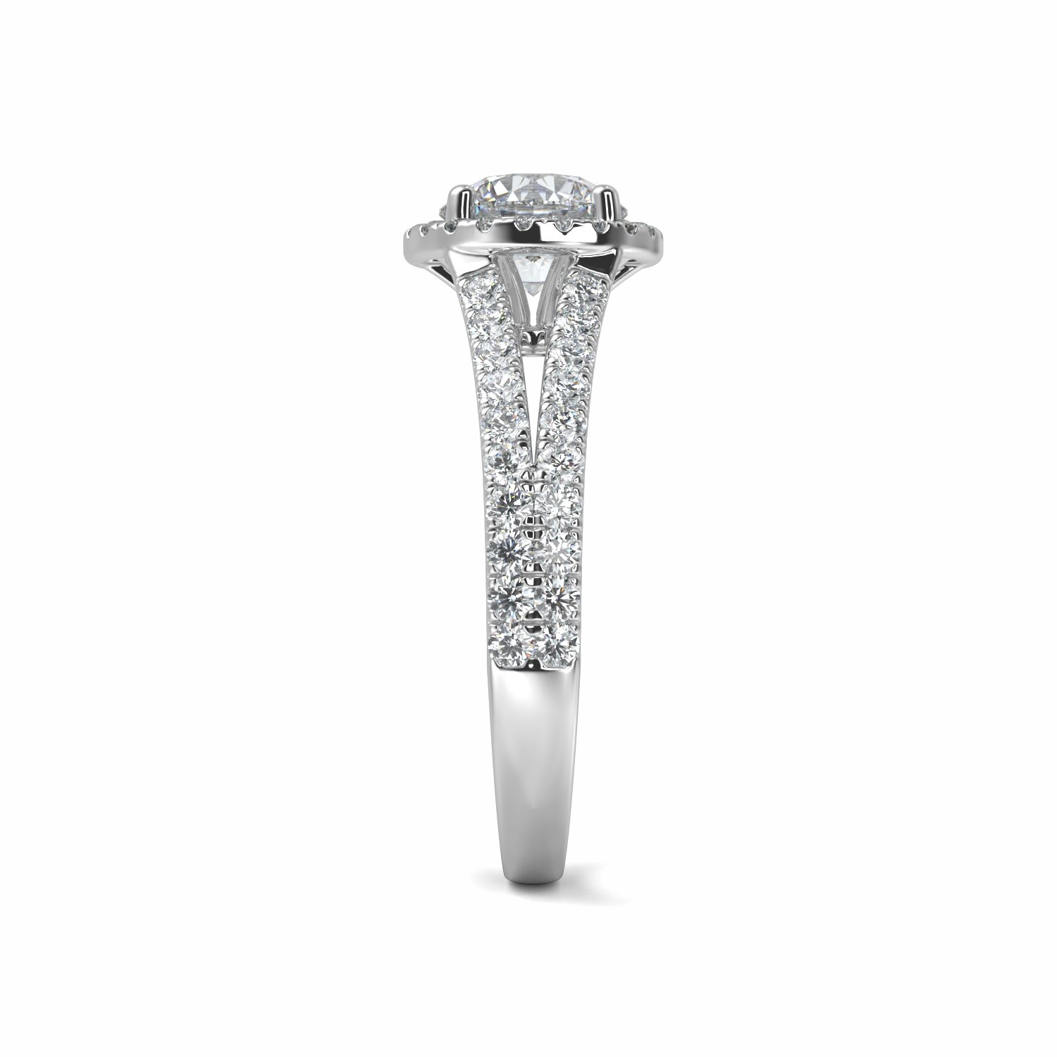 18K White Gold Freya Halo Engagement Ring