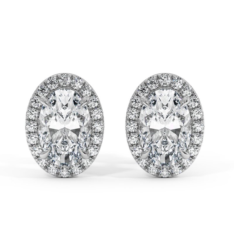 9K White Gold London Earrings