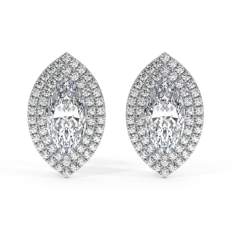 18K White Gold Aspen Earrings