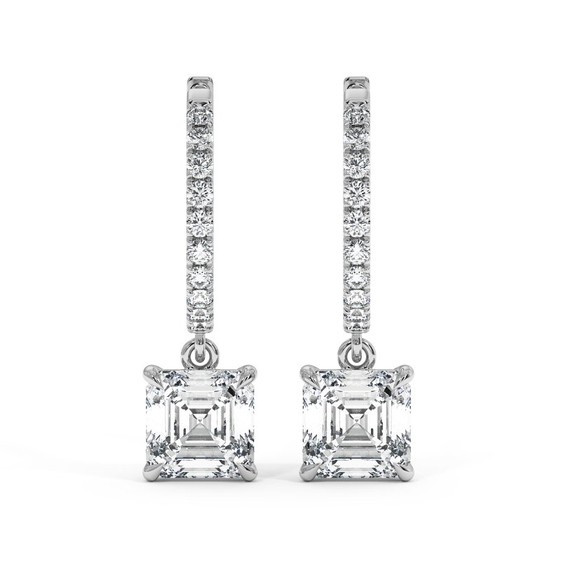 9K White Gold Jasmine Earrings