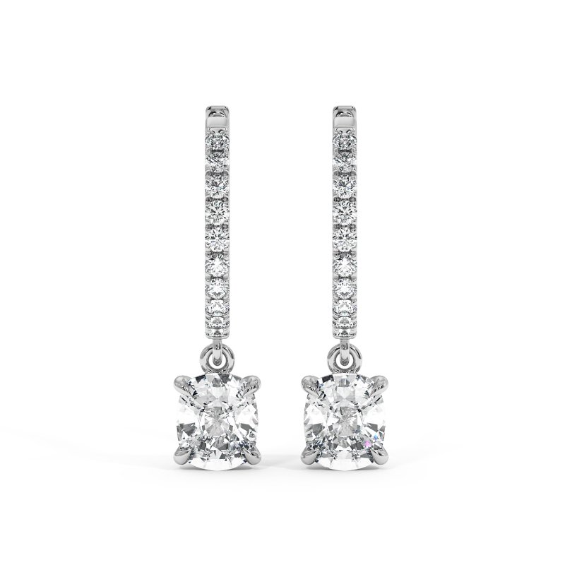 9K White Gold Jasmine Earrings