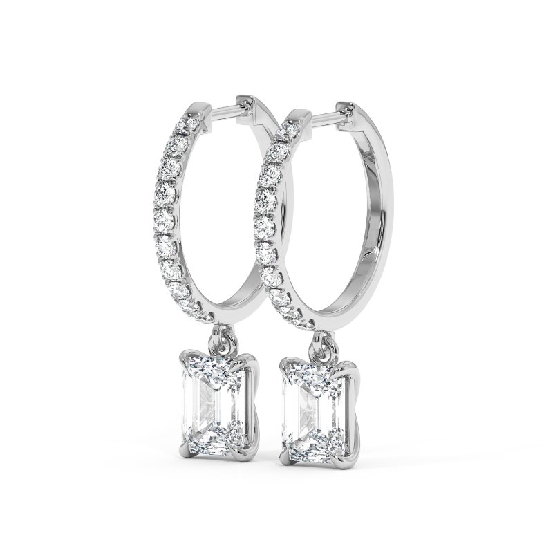 9K White Gold Jasmine Earrings
