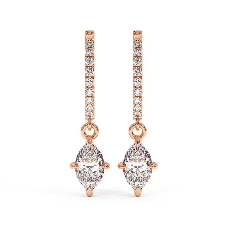 9K White Gold Jasmine Earrings