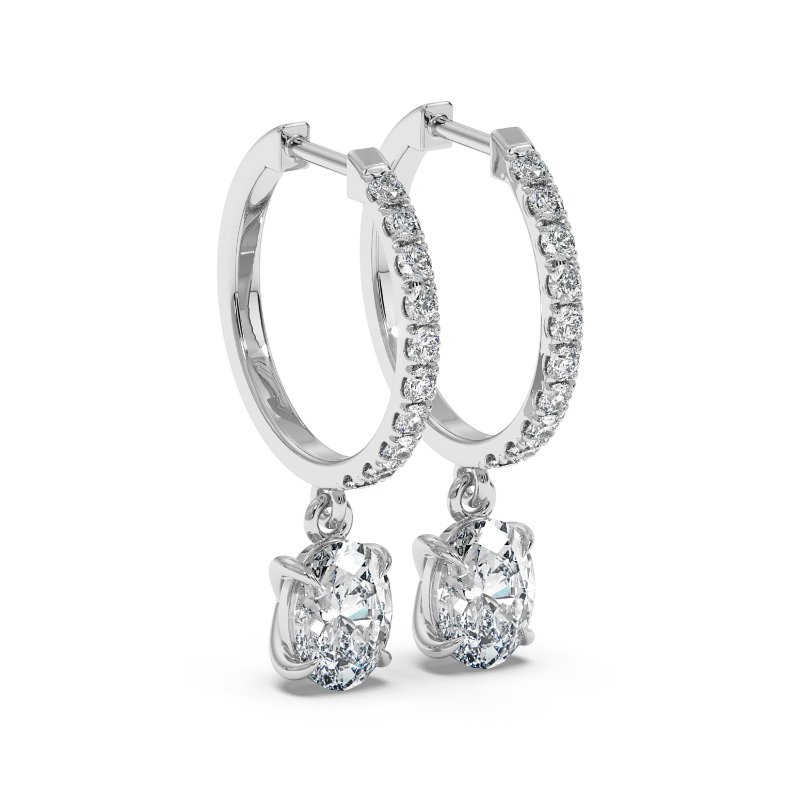 9K White Gold Jasmine Earrings