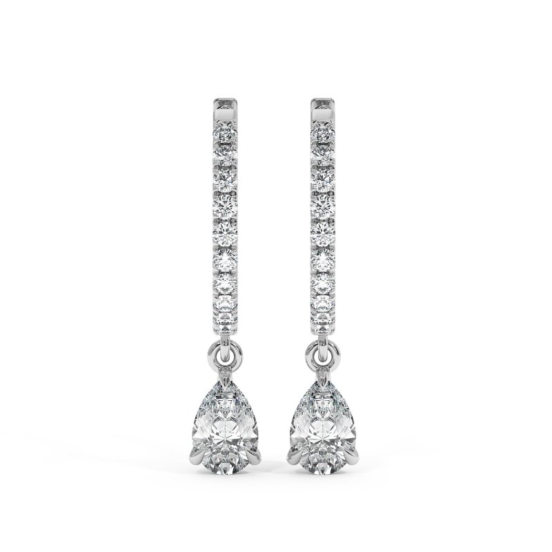 9K White Gold Jasmine Earrings