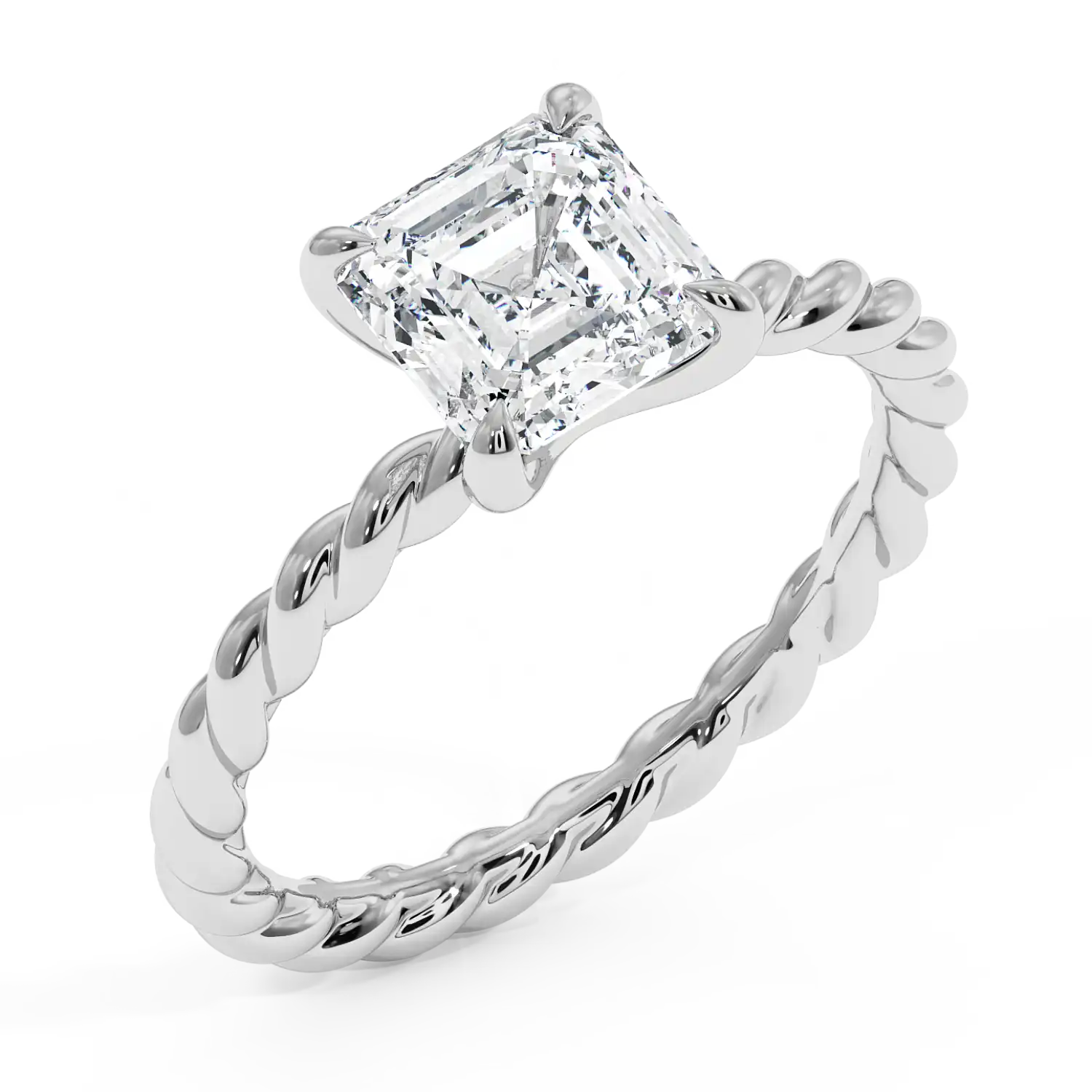 18K White Gold Noa Solitaire Engagement Ring