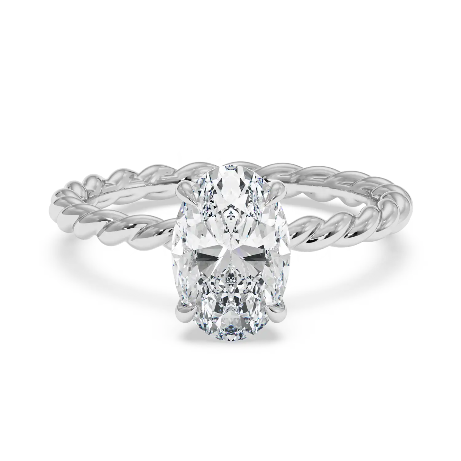 18K White Gold Noa Solitaire Engagement Ring