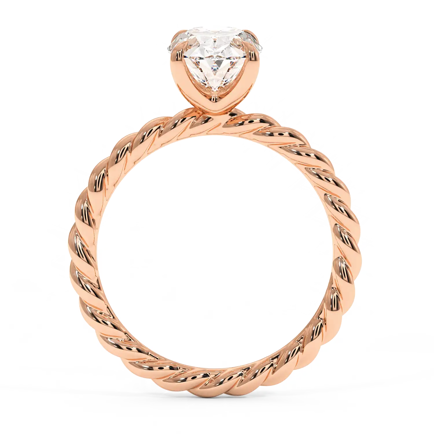 18K Rose Gold Noa Solitaire Engagement Ring