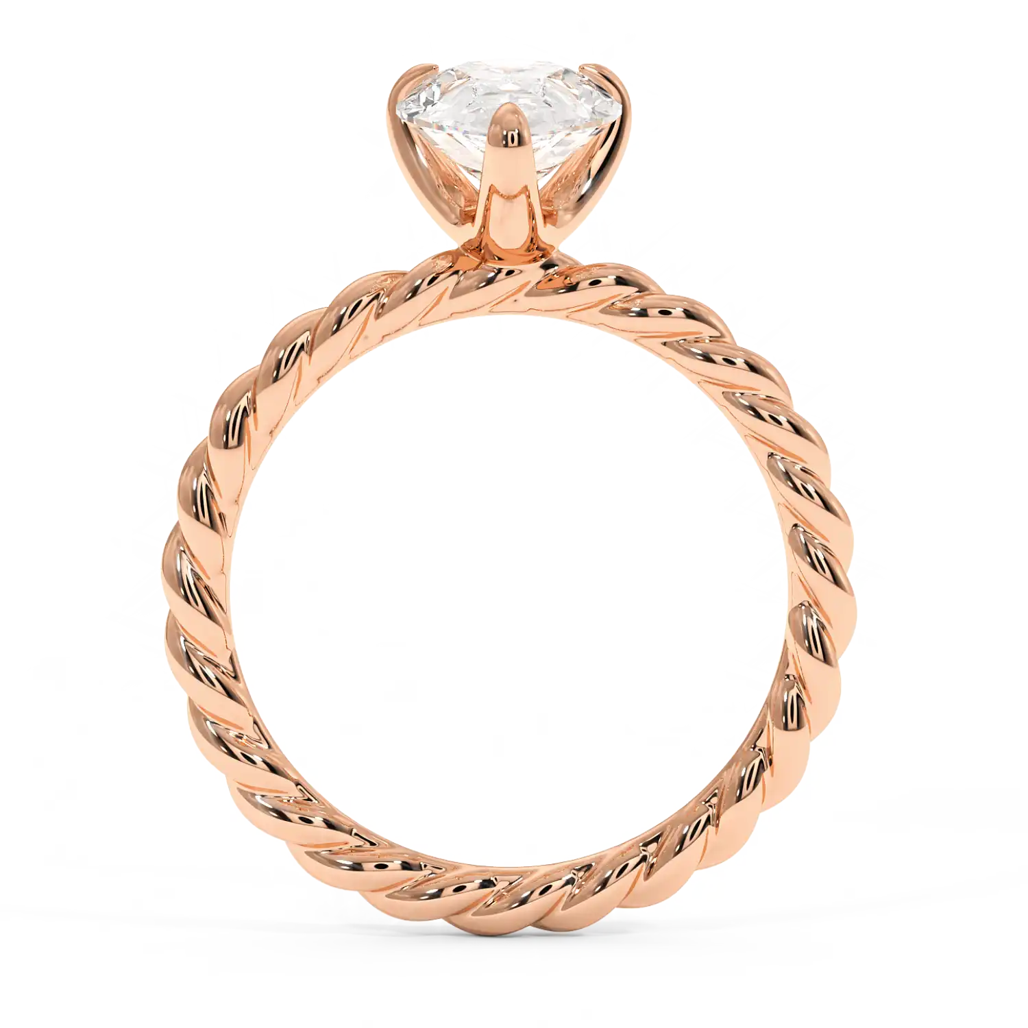 18K Rose Gold Noa Solitaire Engagement Ring