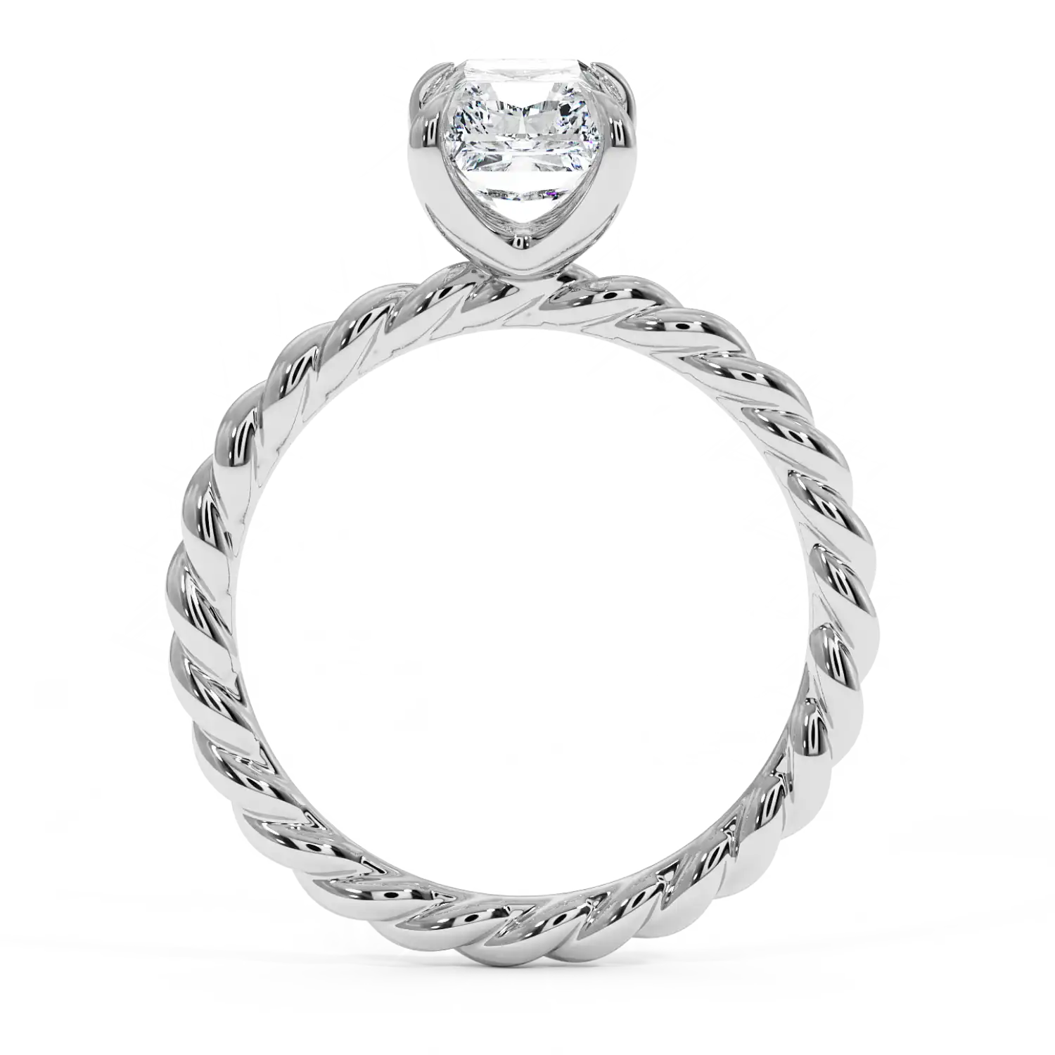 18K White Gold Noa Solitaire Engagement Ring