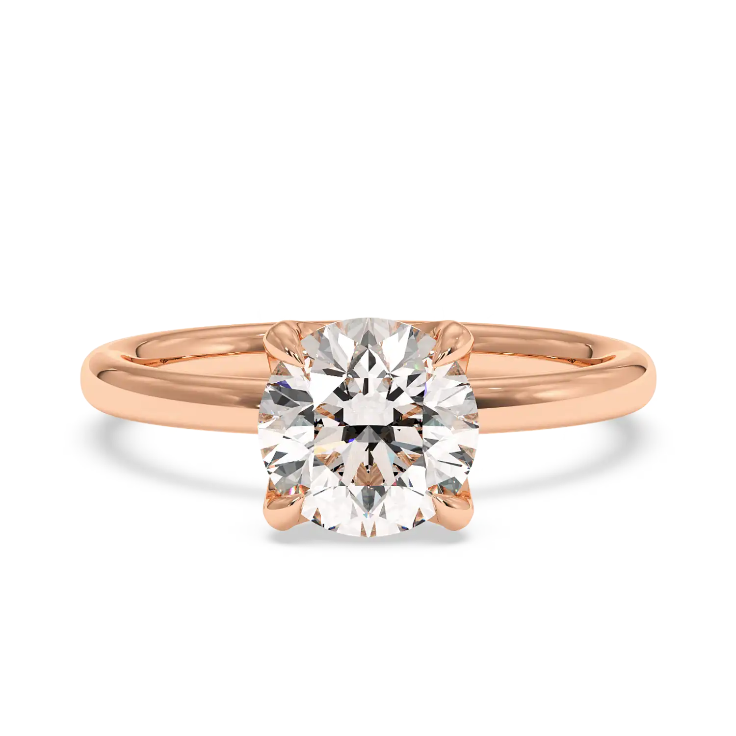 18K Rose Gold Uma Solitaire Engagement Ring