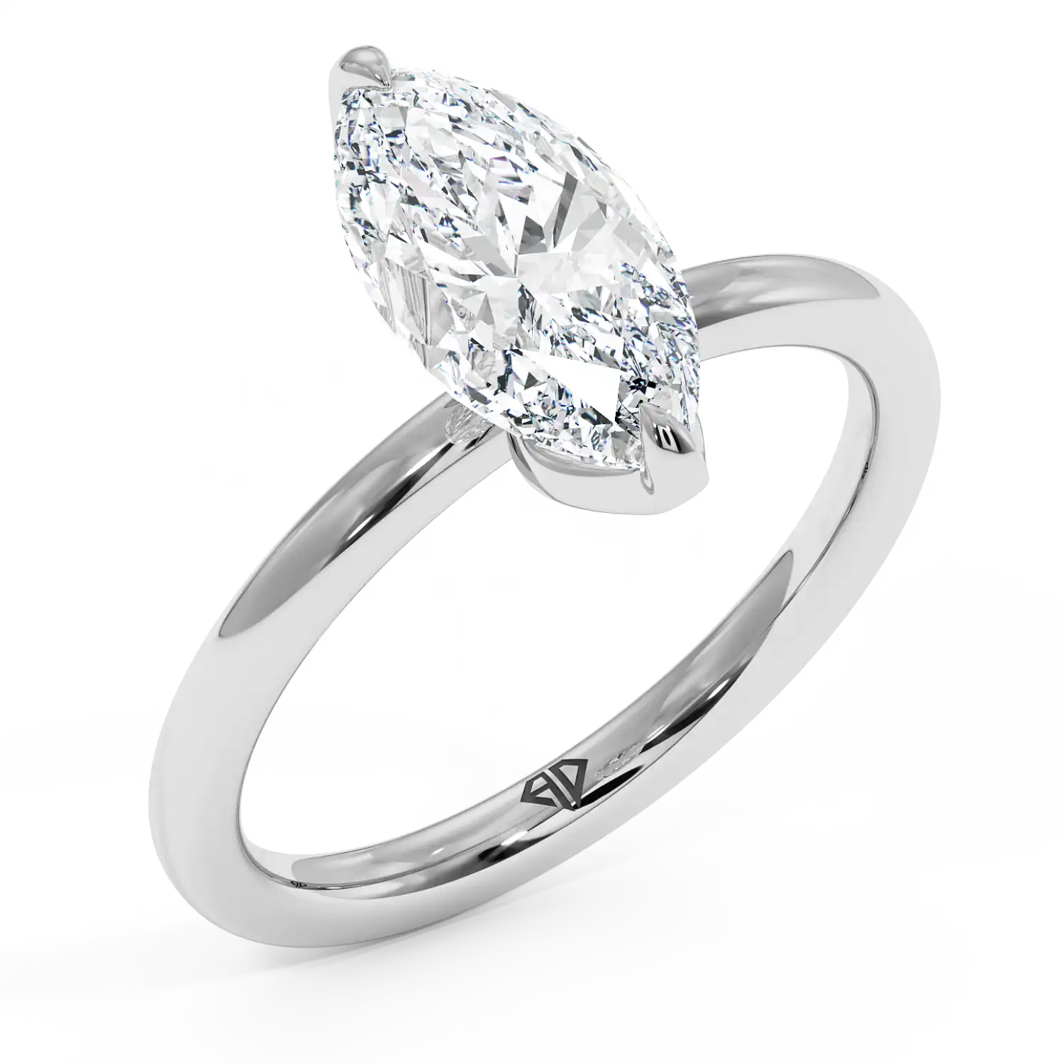 18K White Gold Uma Solitaire Engagement Ring