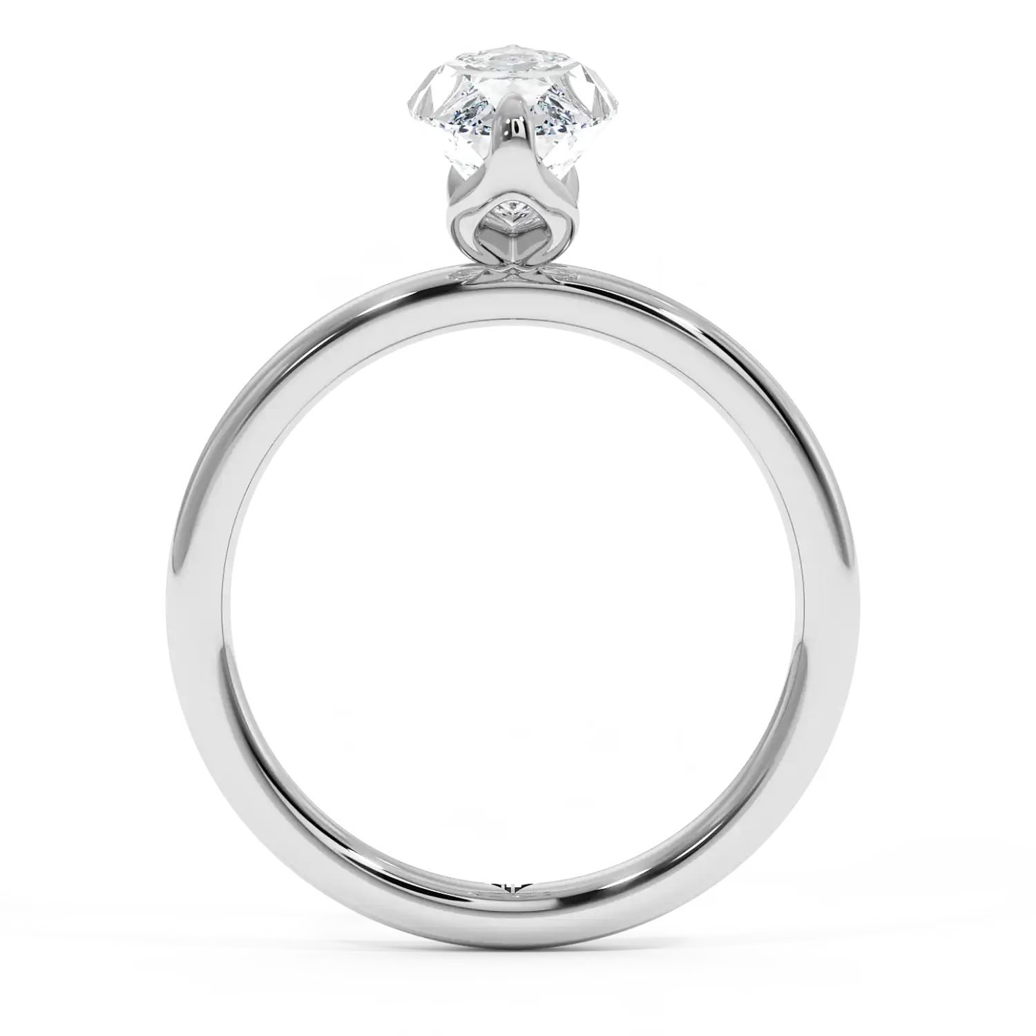18K White Gold Uma Solitaire Engagement Ring