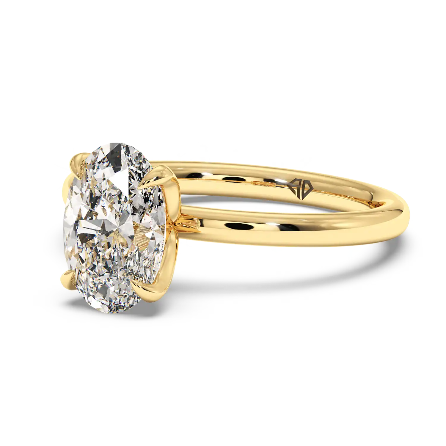 18K Yellow Gold Uma Solitaire Engagement Ring