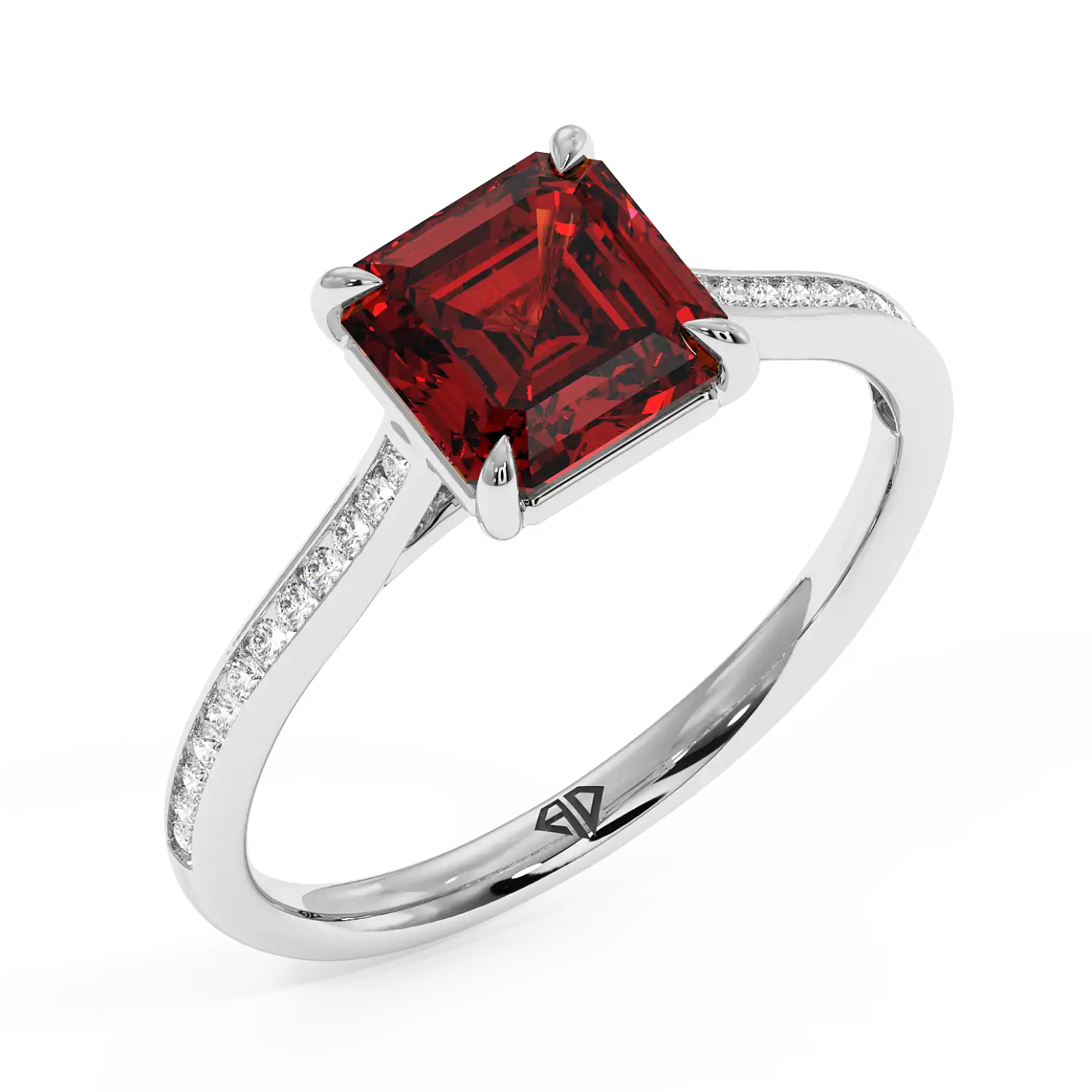 Platinum Poppy Channel Engagement Ring