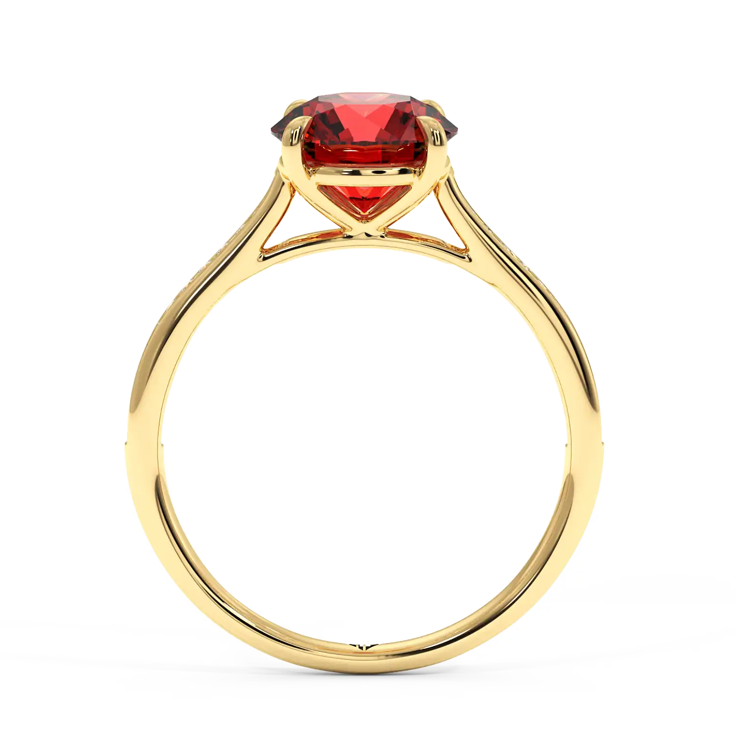 18K Yellow Gold Poppy Channel Engagement Ring