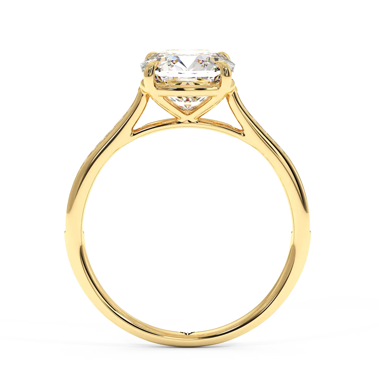 18K Yellow Gold Poppy Channel Engagement Ring