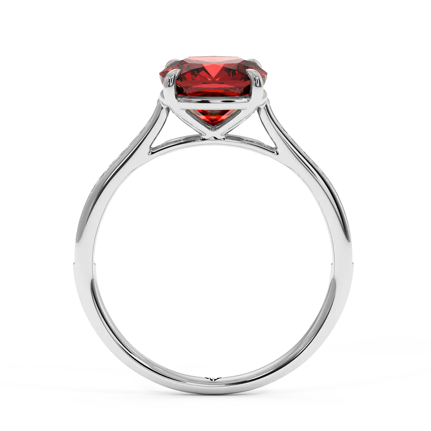 18K White Gold Poppy Channel Engagement Ring