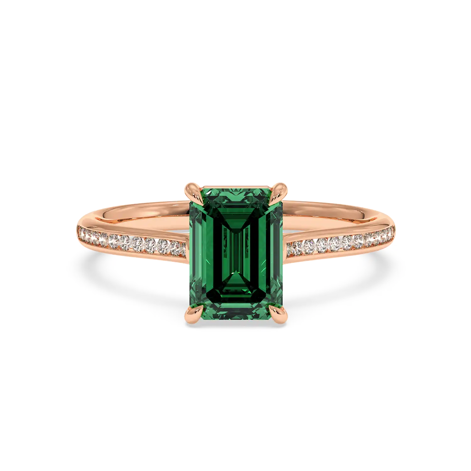 18K Rose Gold Poppy Channel Engagement Ring