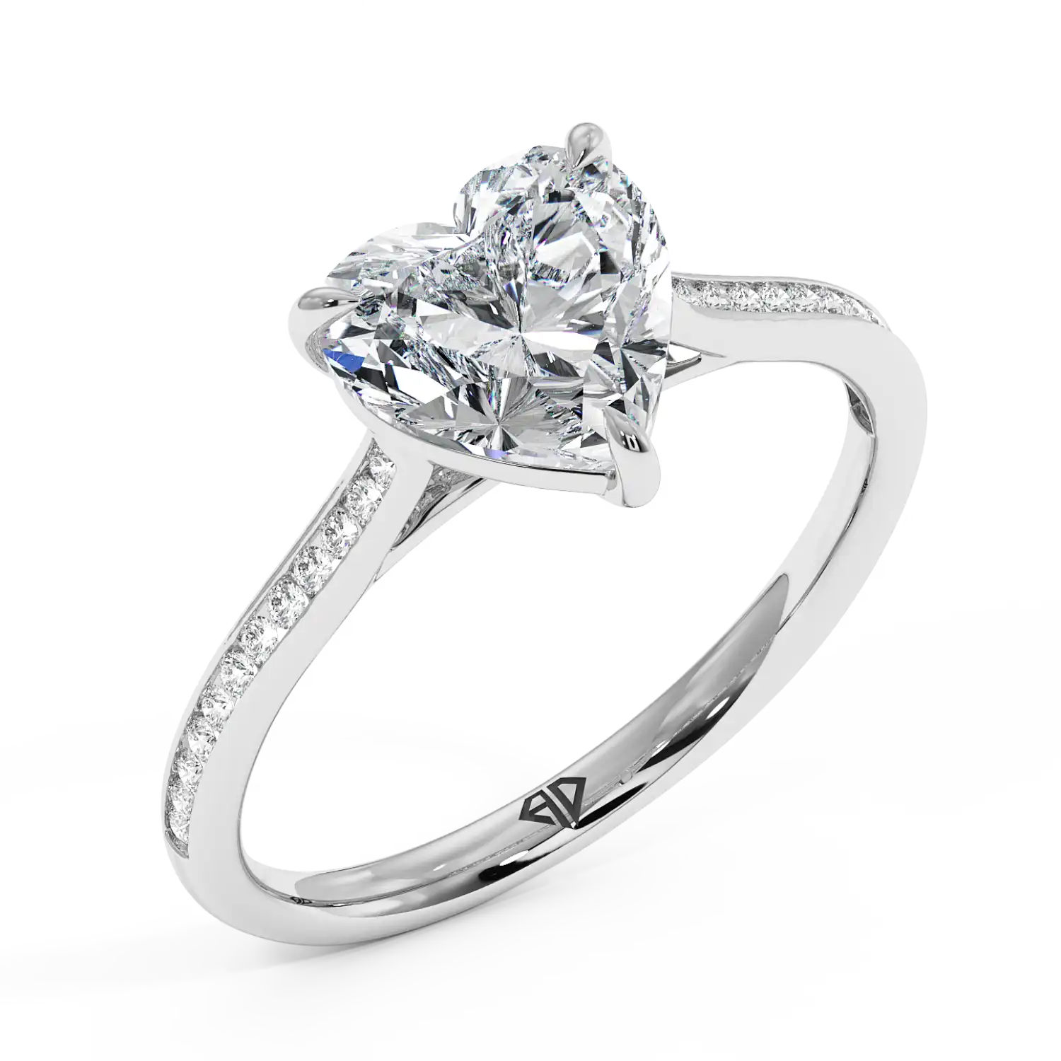 Platinum Poppy Channel Engagement Ring