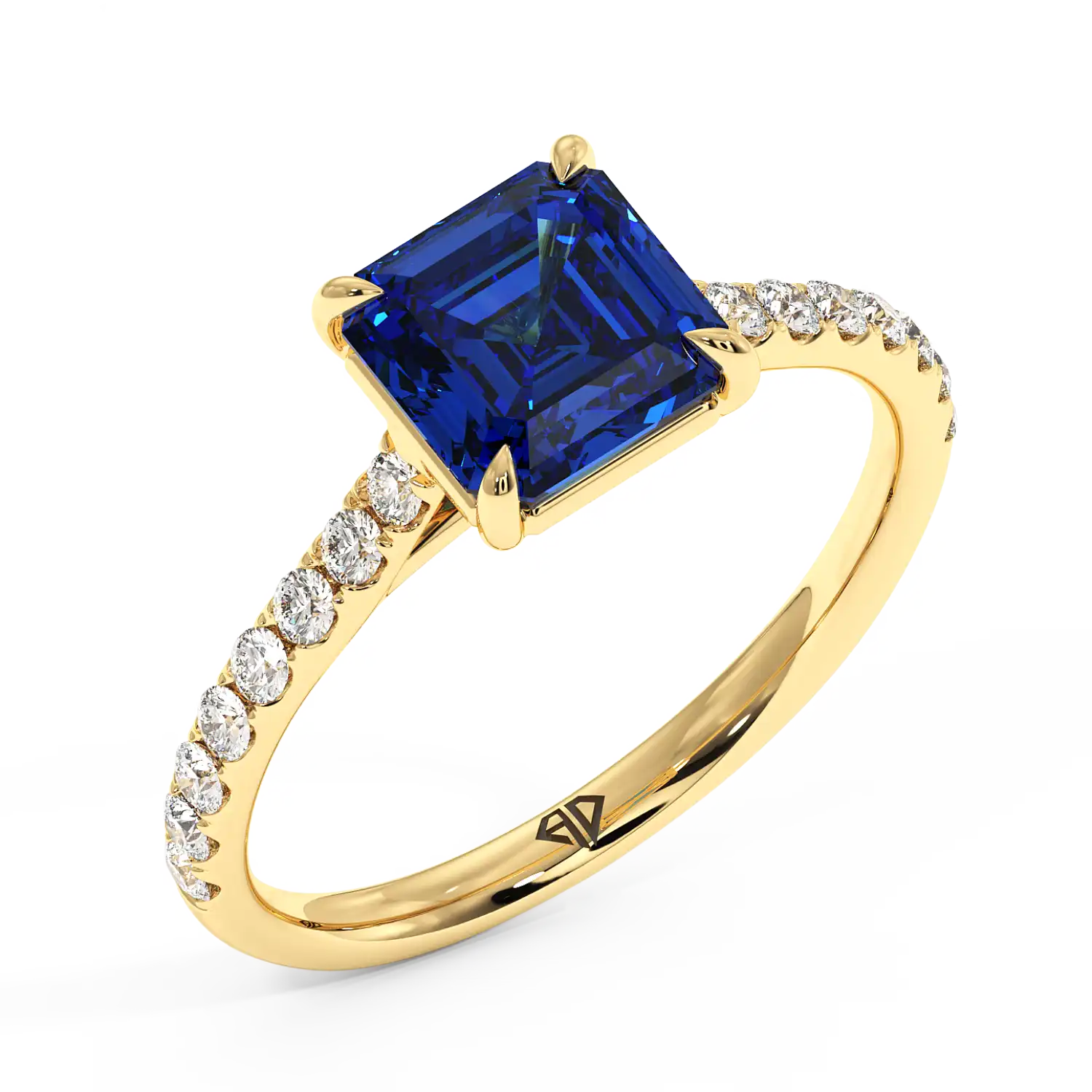 18K Yellow Gold Poppy Micro Engagement Ring