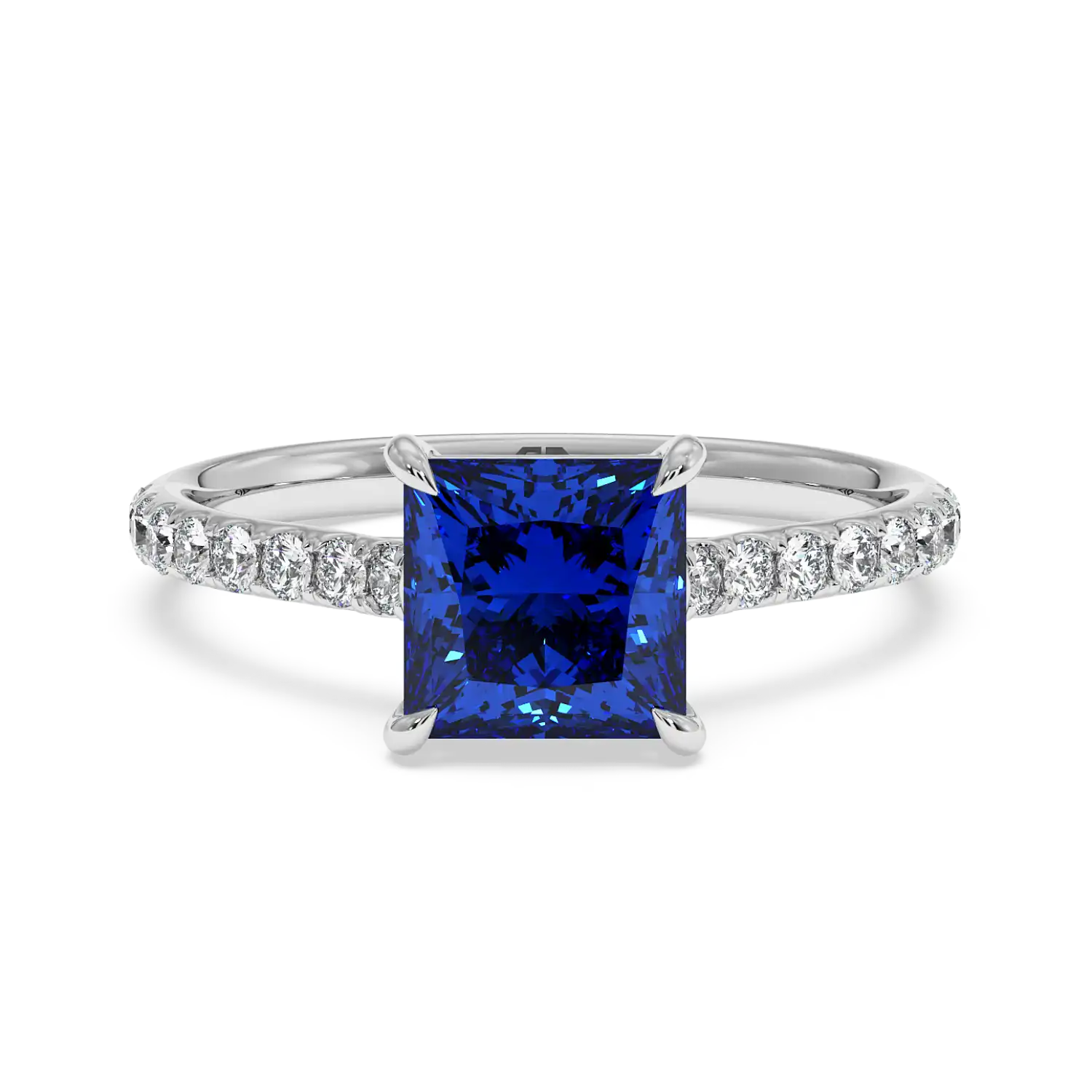 Platinum Poppy Micro Engagement Ring