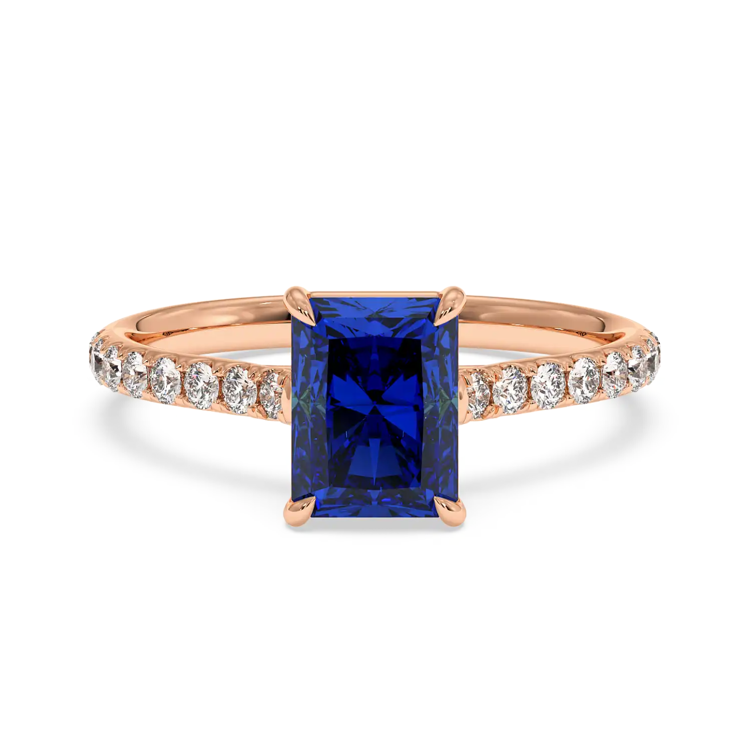 18K Rose Gold Poppy Micro Engagement Ring