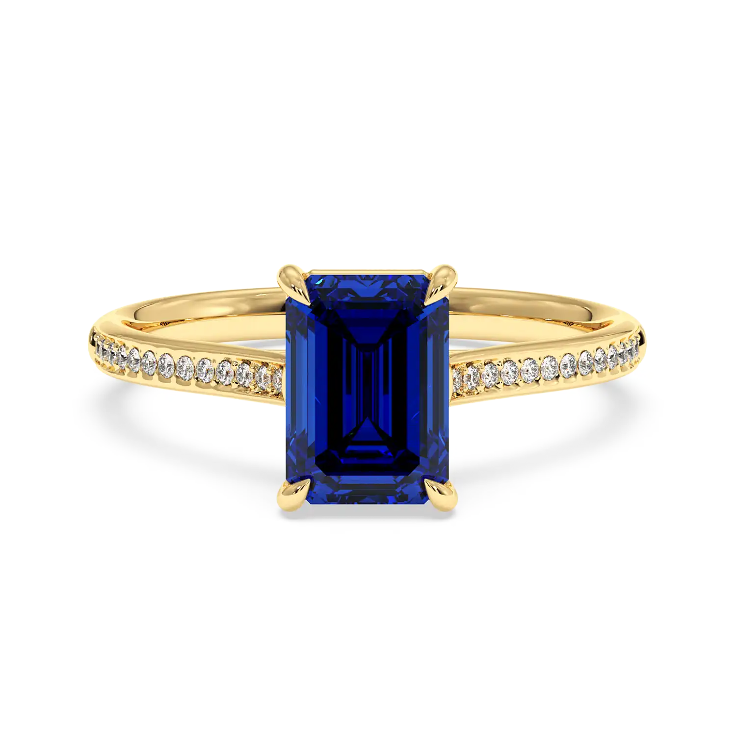 18K White Gold Poppy Pave Engagement Ring