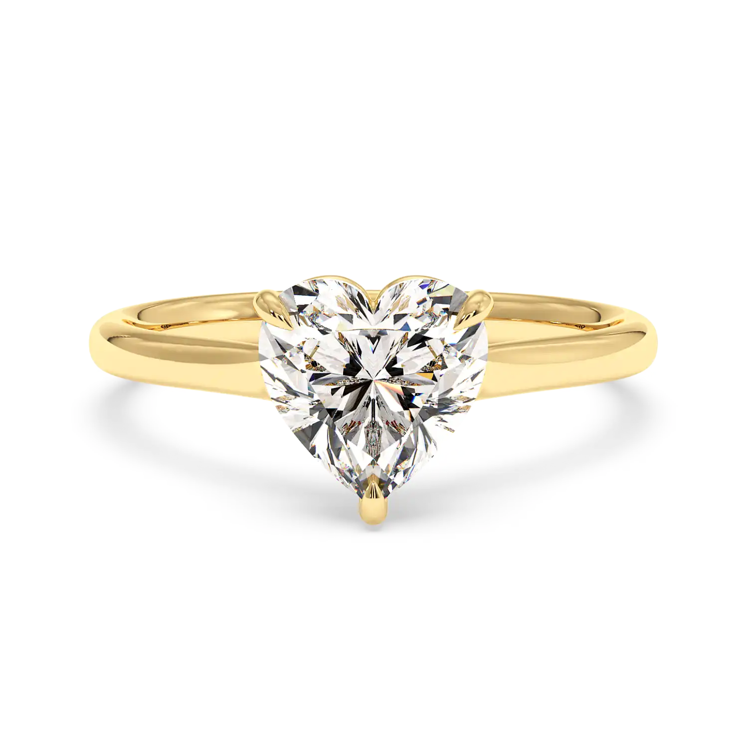 18K White Gold Poppy Plain Shank Engagement Ring