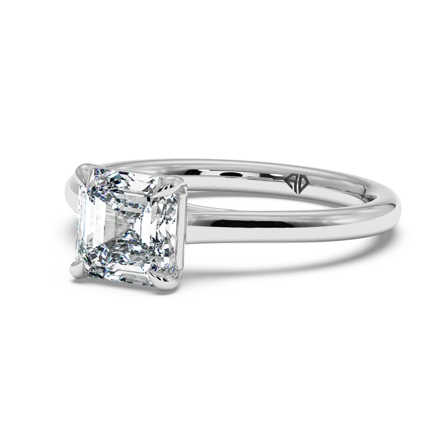 18K White Gold Rowen Solitaire Engagement Ring