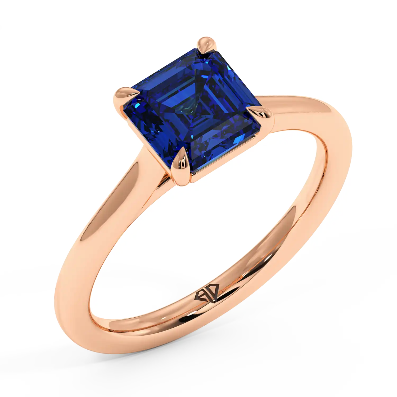 18K Rose Gold Rowen Solitaire Engagement Ring