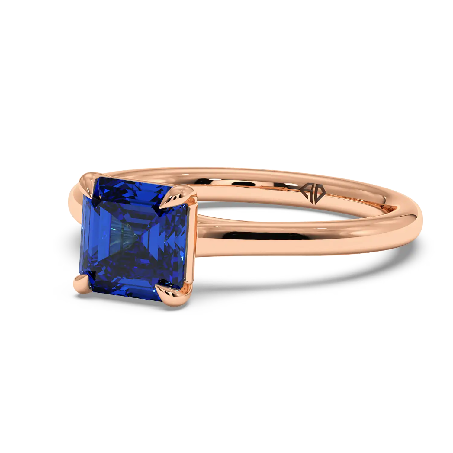 18K Rose Gold Rowen Solitaire Engagement Ring