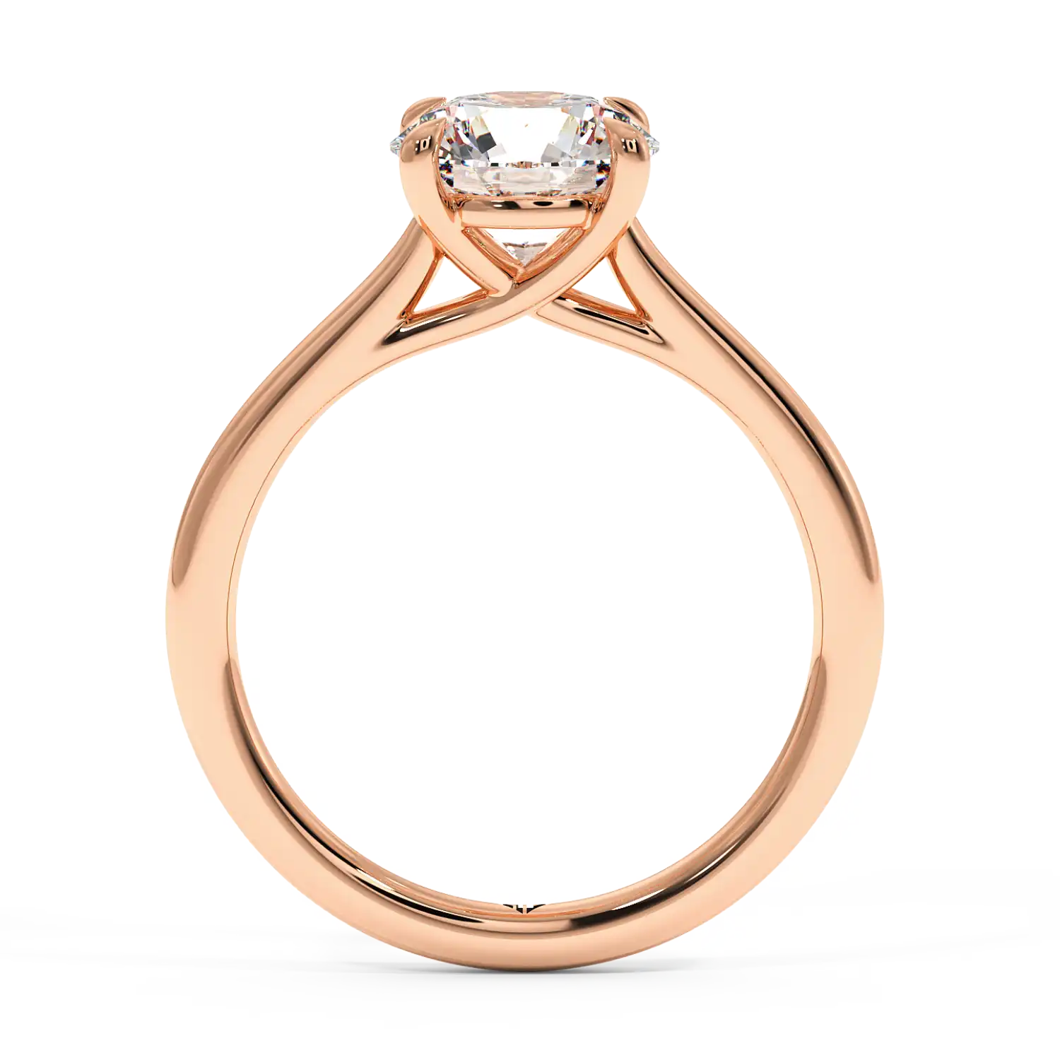 18K Rose Gold Rowen Solitaire Engagement Ring