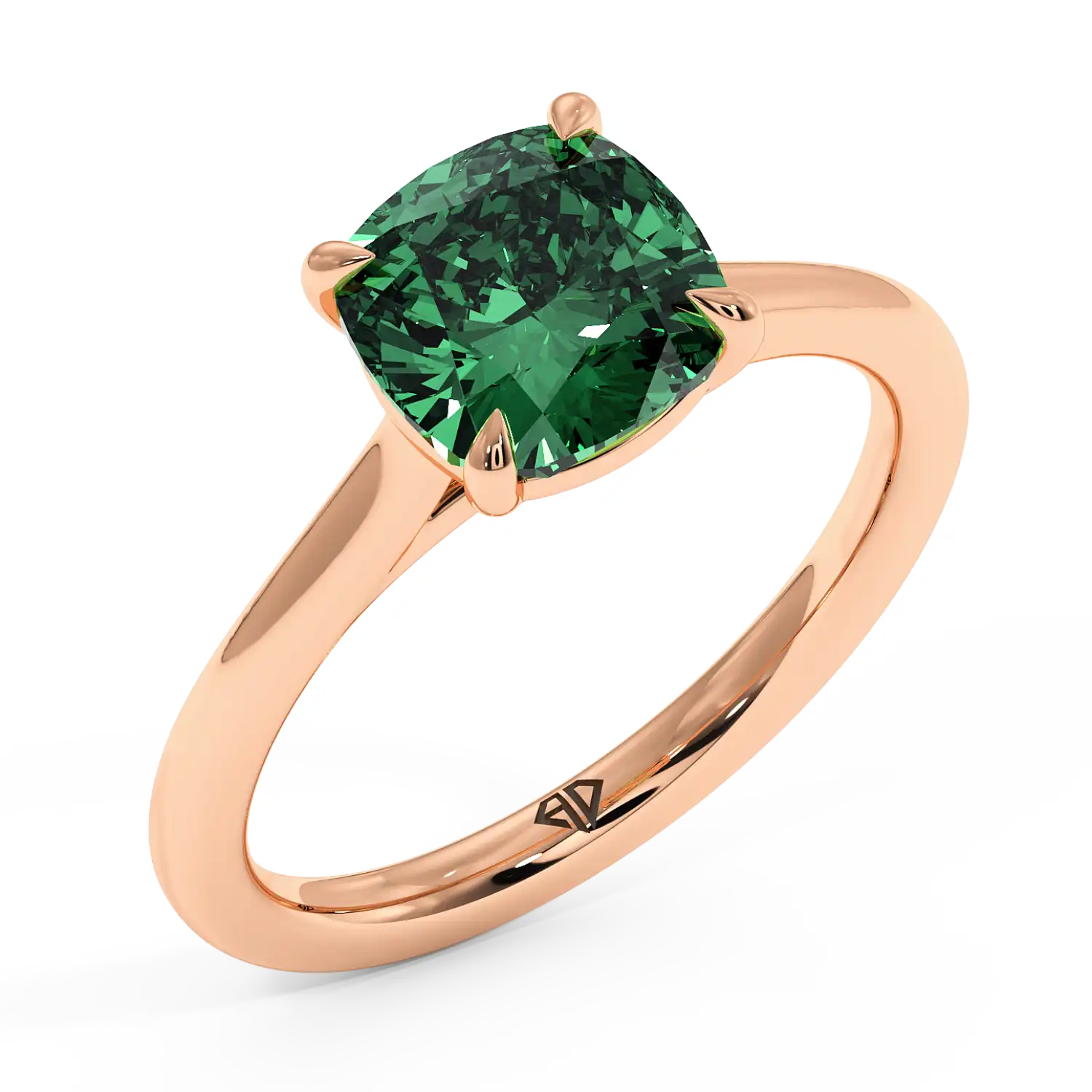 18K Rose Gold Rowen Solitaire Engagement Ring