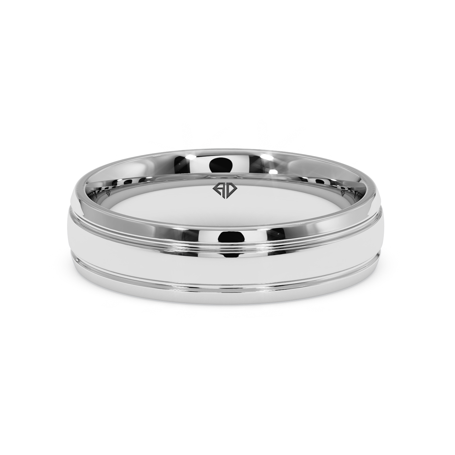 18K White Gold LT5RB11 Wedding Band