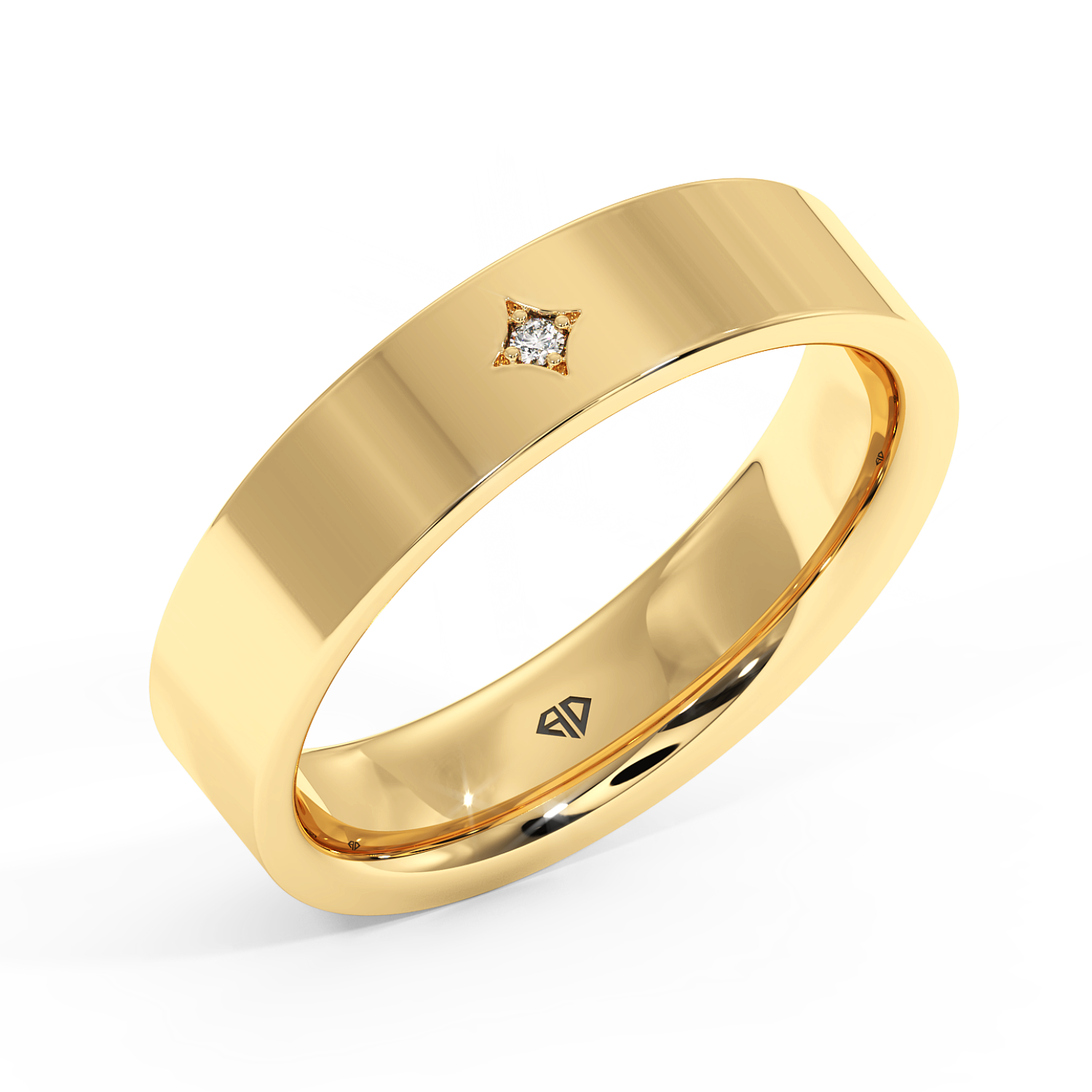 9K Yellow Gold Balthazar Diamond Wedding Band