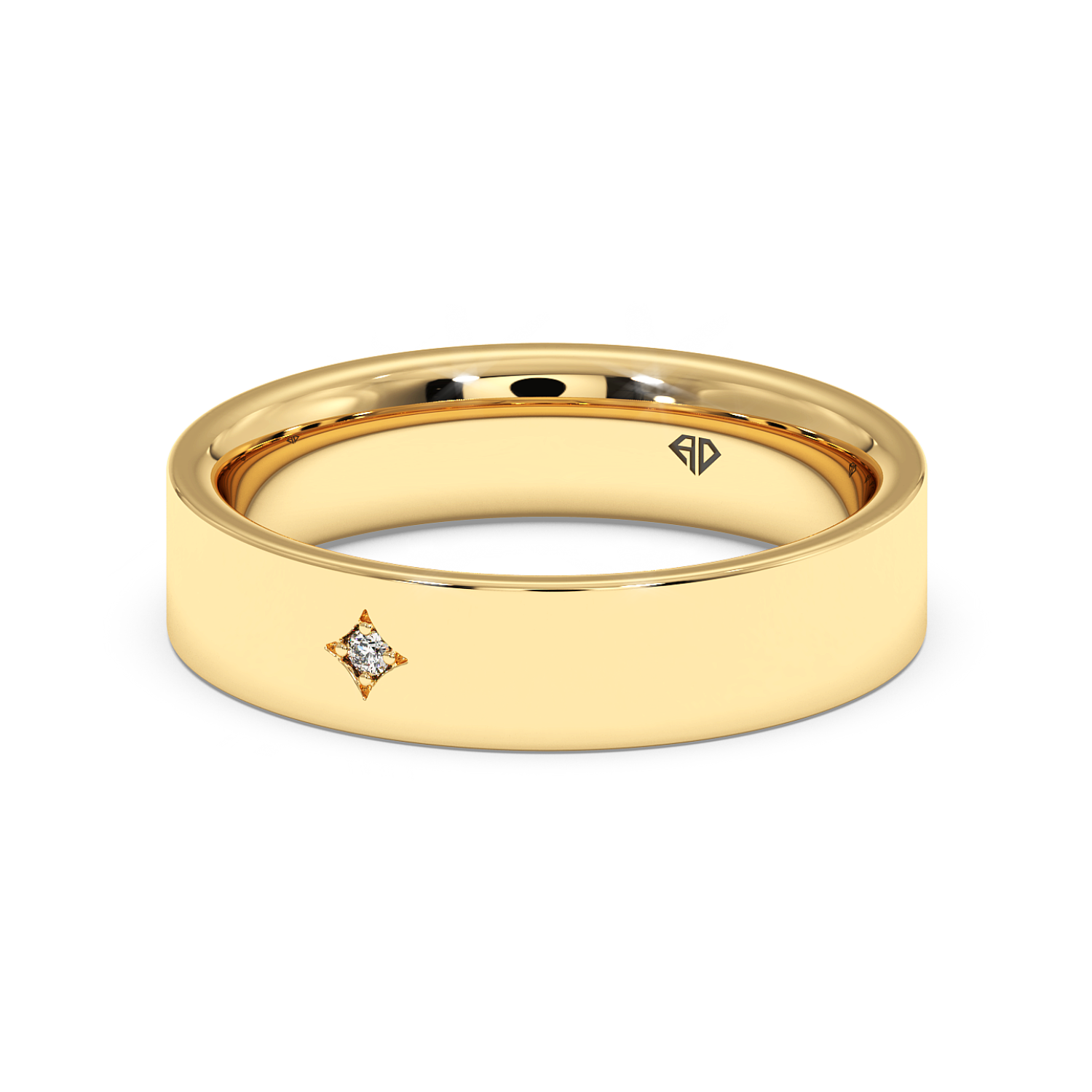 9K Yellow Gold Balthazar Diamond Wedding Band