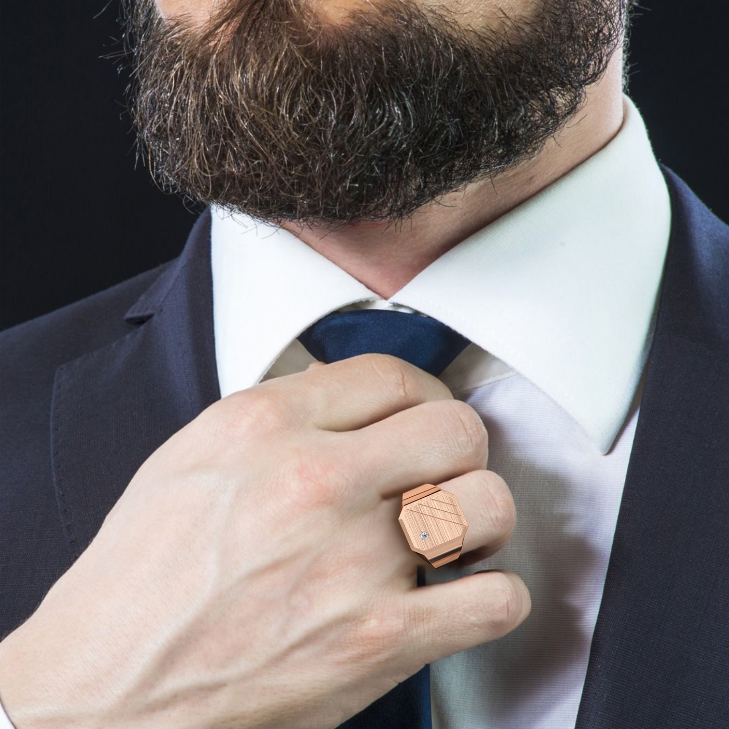 18K Rose Gold Signet Ring