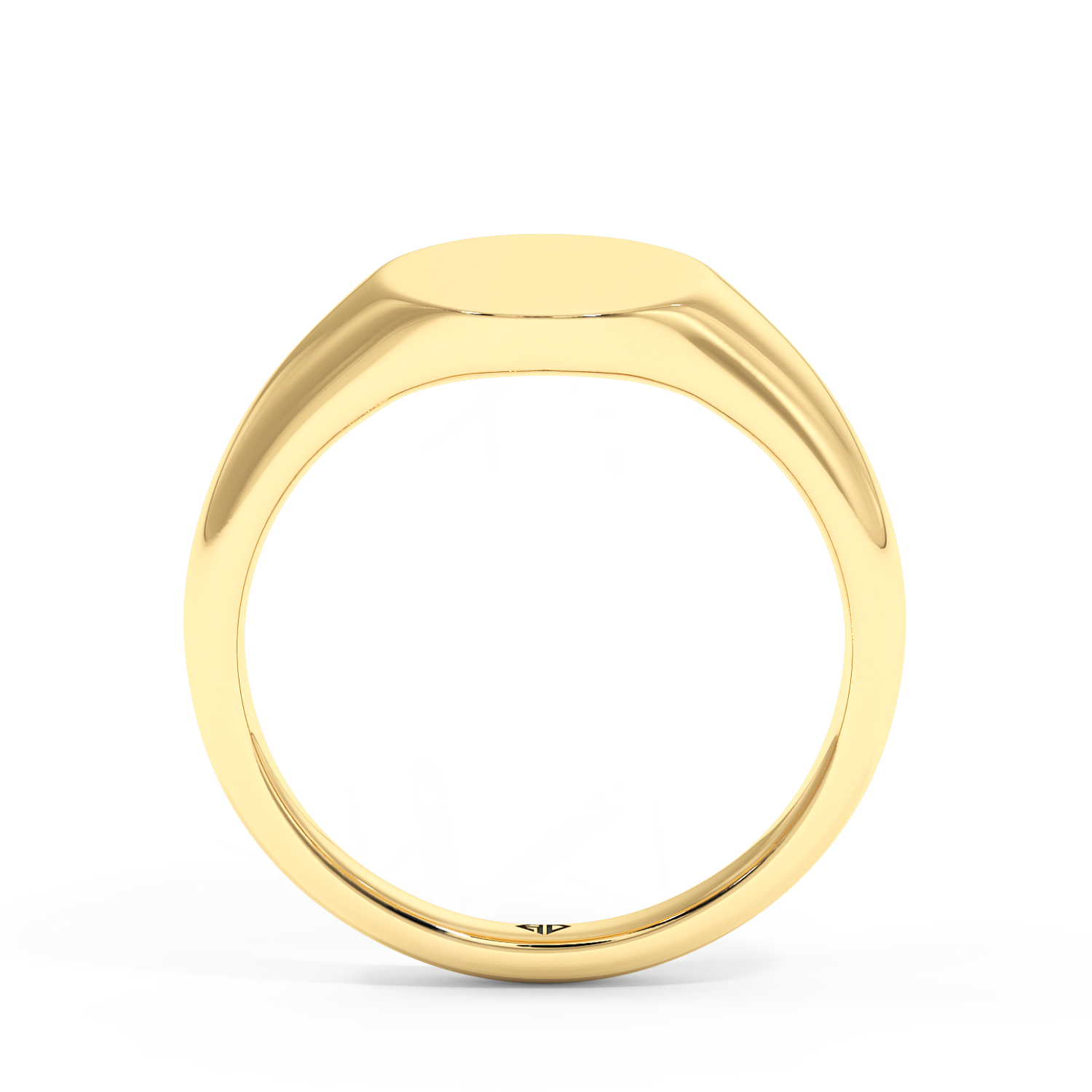 18K Yellow Gold Oval Shape Signet Ring