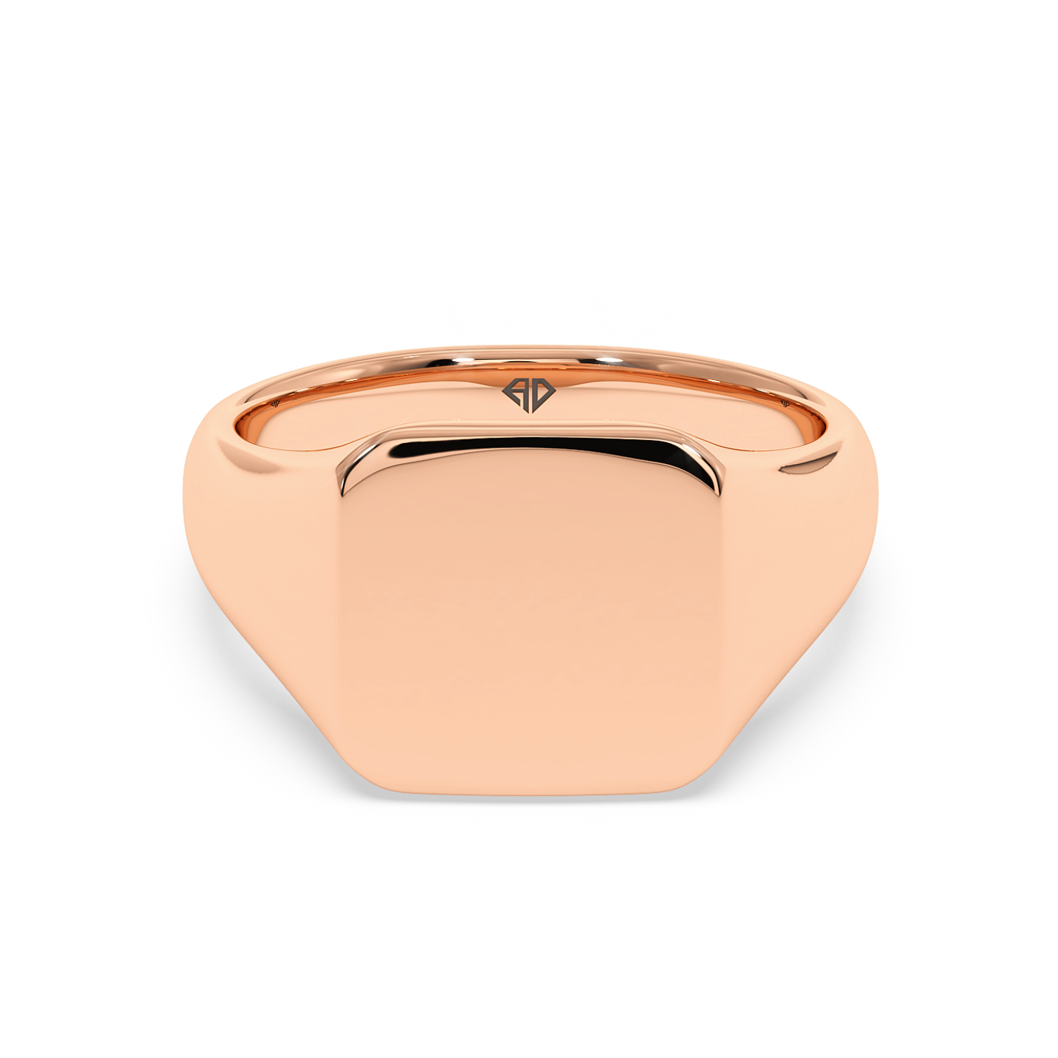 18K White Gold Men's Signet Ring