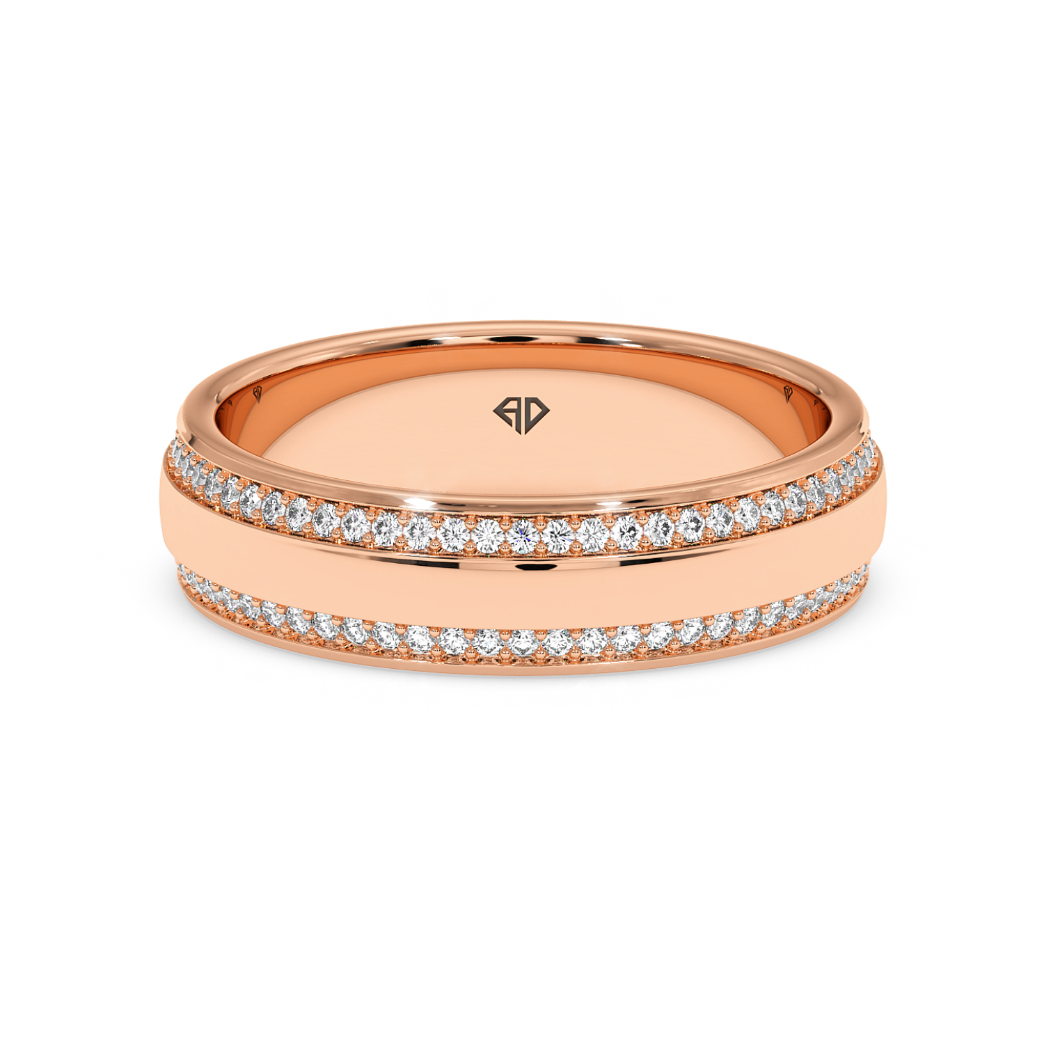 18K White Gold Hercules Diamond Wedding Band