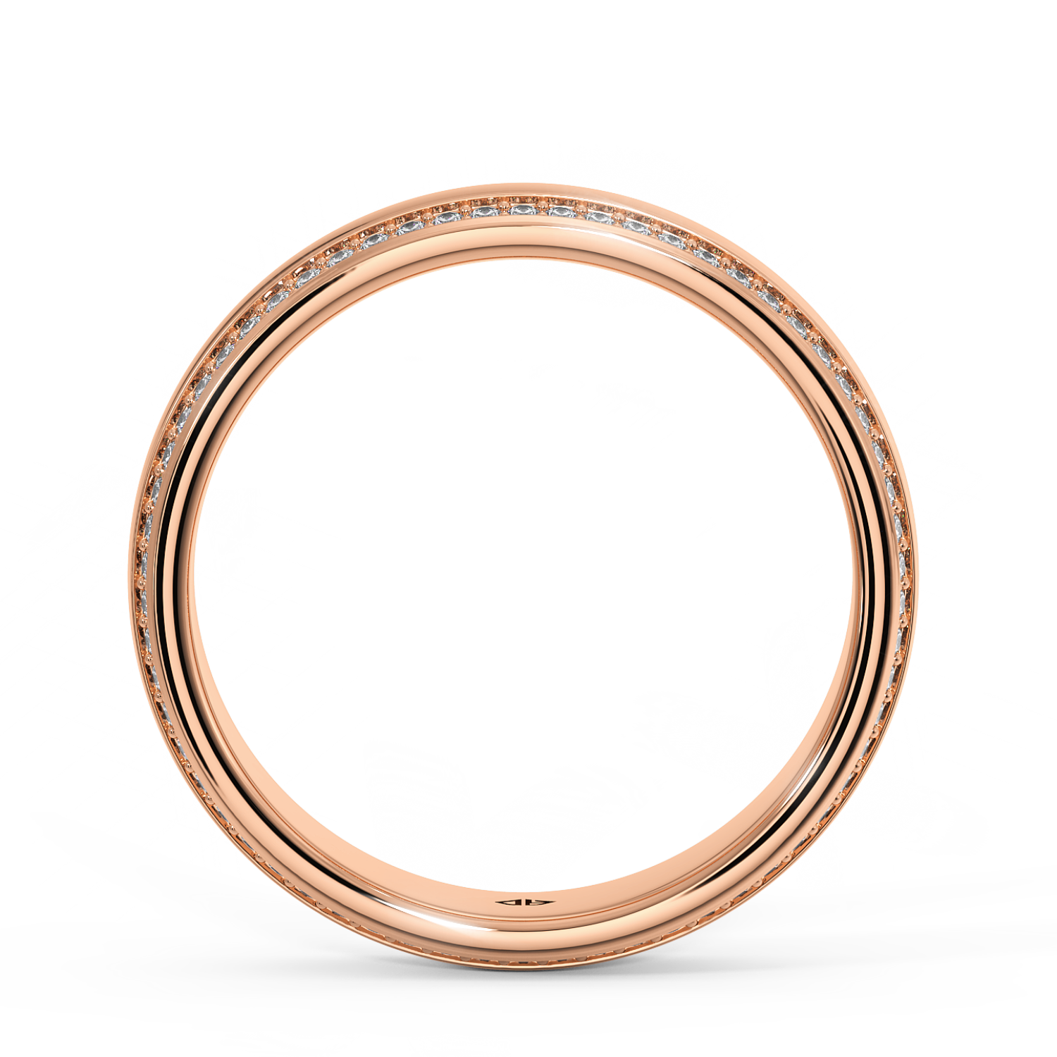 9K Rose Gold Hercules Diamond Wedding Band
