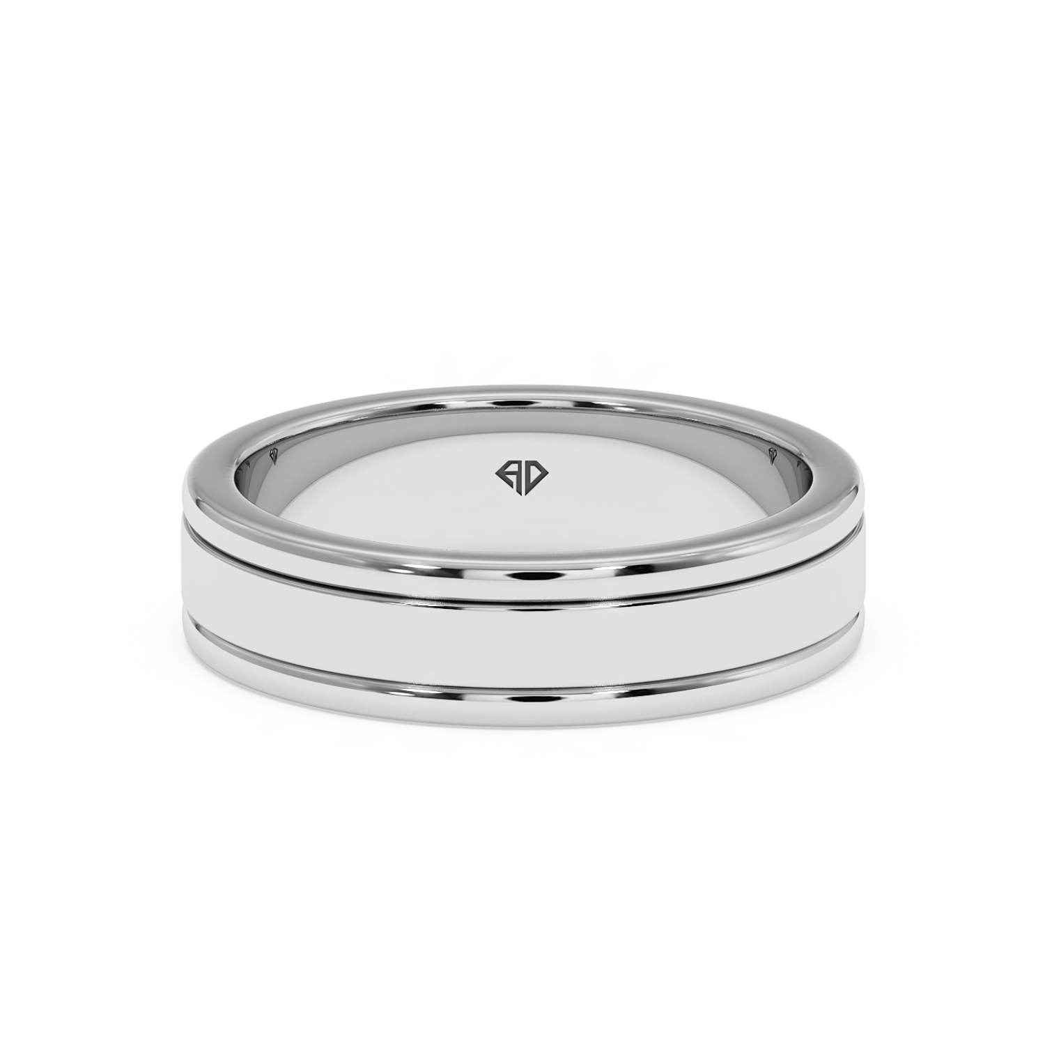 18K White Gold LT5RB6 Wedding Band