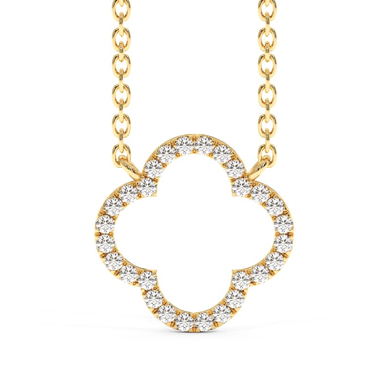 18K White Gold Lucky Pendant