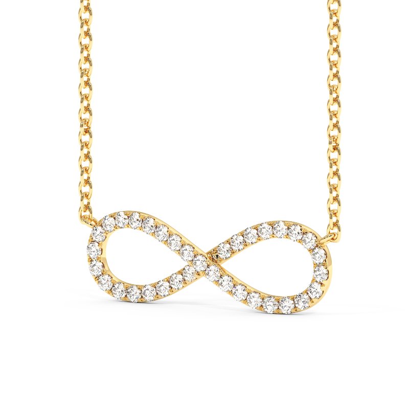 18K Yellow Gold Eternity Pendant