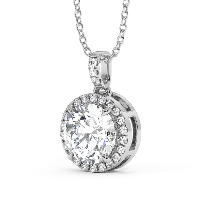 18K White Gold Ashley Pendant