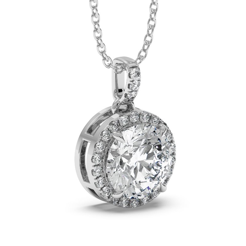 18K White Gold Ashley Pendant