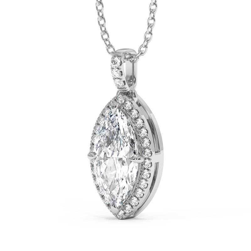 18K White Gold Ashley Pendant